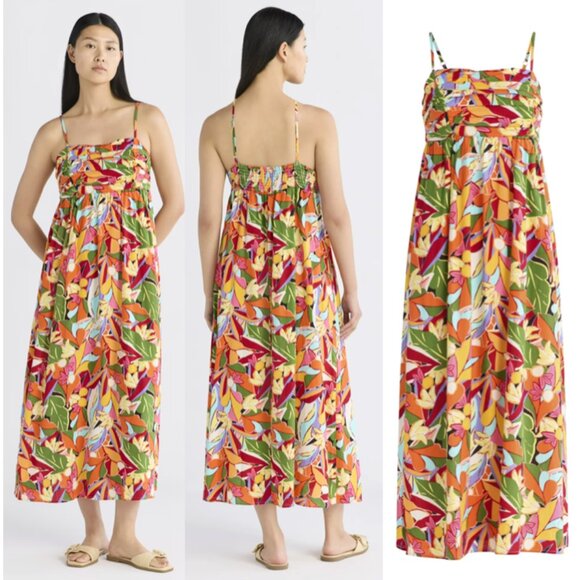 Free Assembly linen blend ruched bodice maxi dress size M(8-10) - Picture 11 of 11